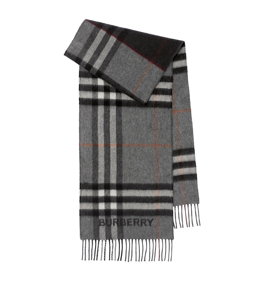 Cashmere Contrast Check Scarf