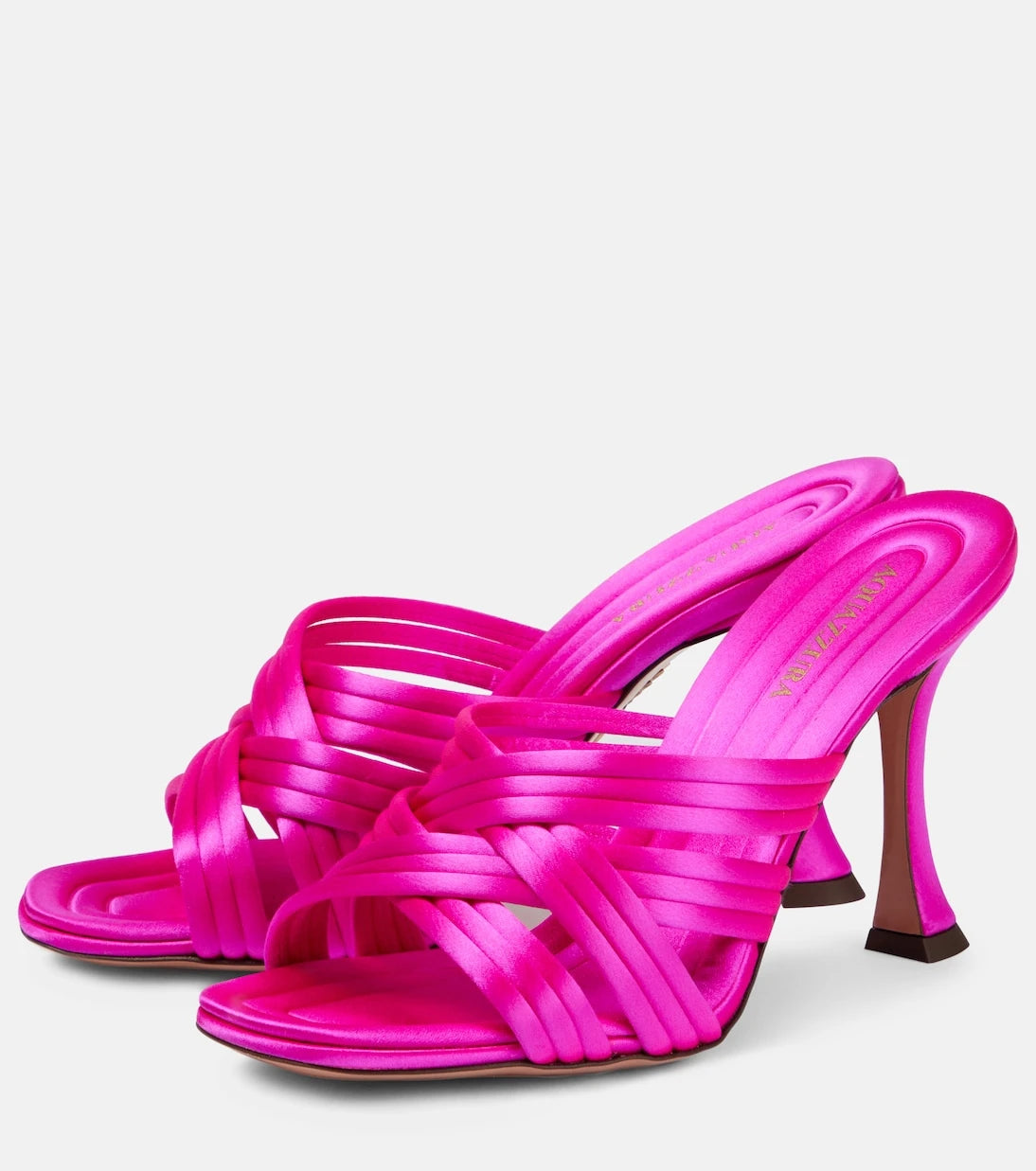 Aquazzura - حذاء أواها 95 ميولز من الساتان