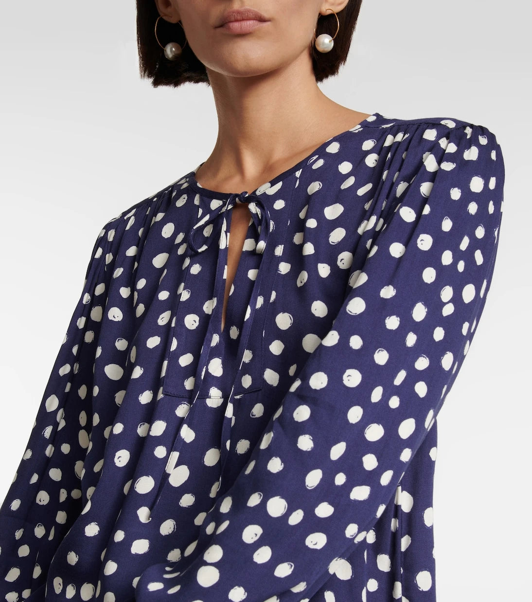 Velvet - Marlow polka-dot satin top