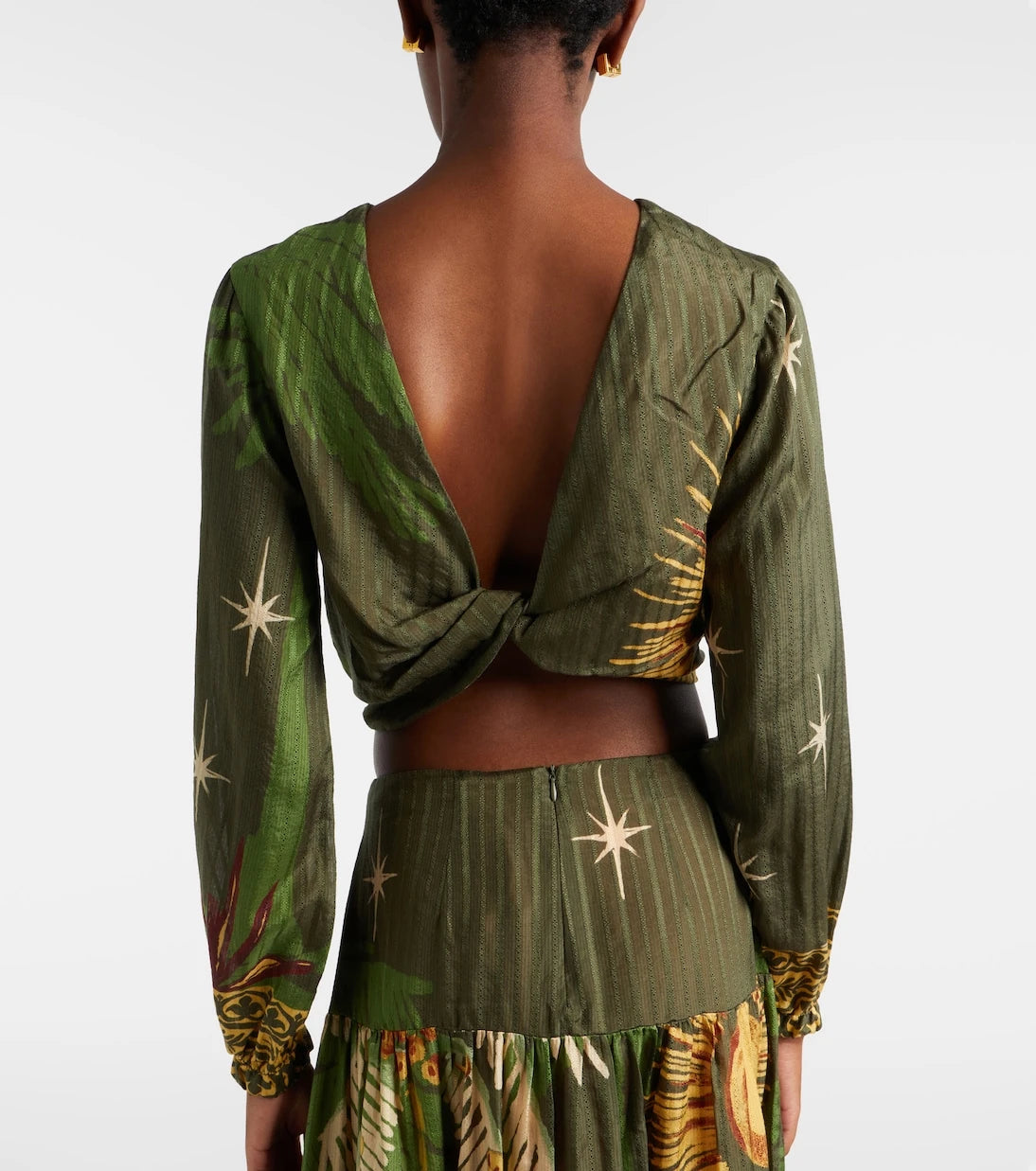 Johanna Ortiz - Printed silk and cotton jacquard blouse