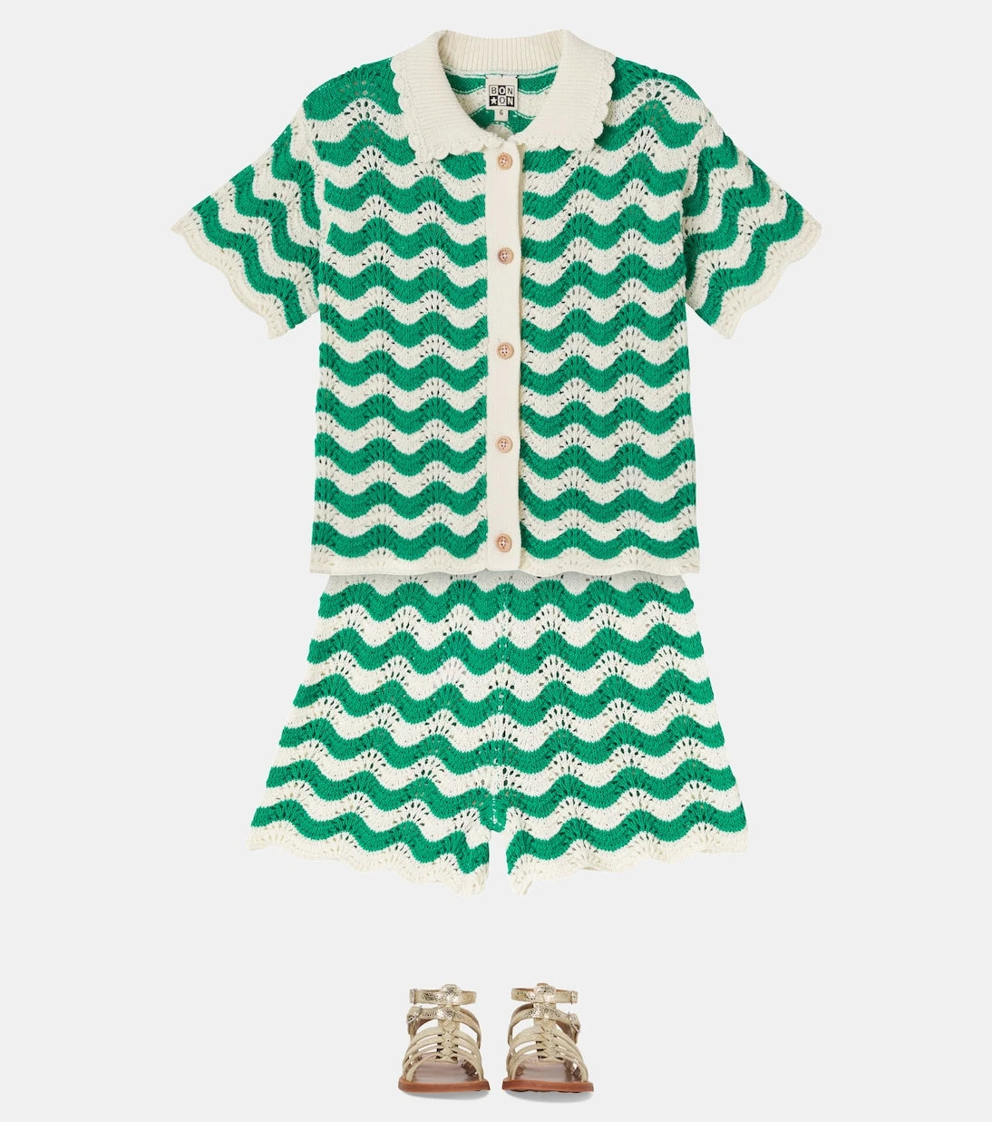 Bonton - Ninon cotton top and Nine shorts set