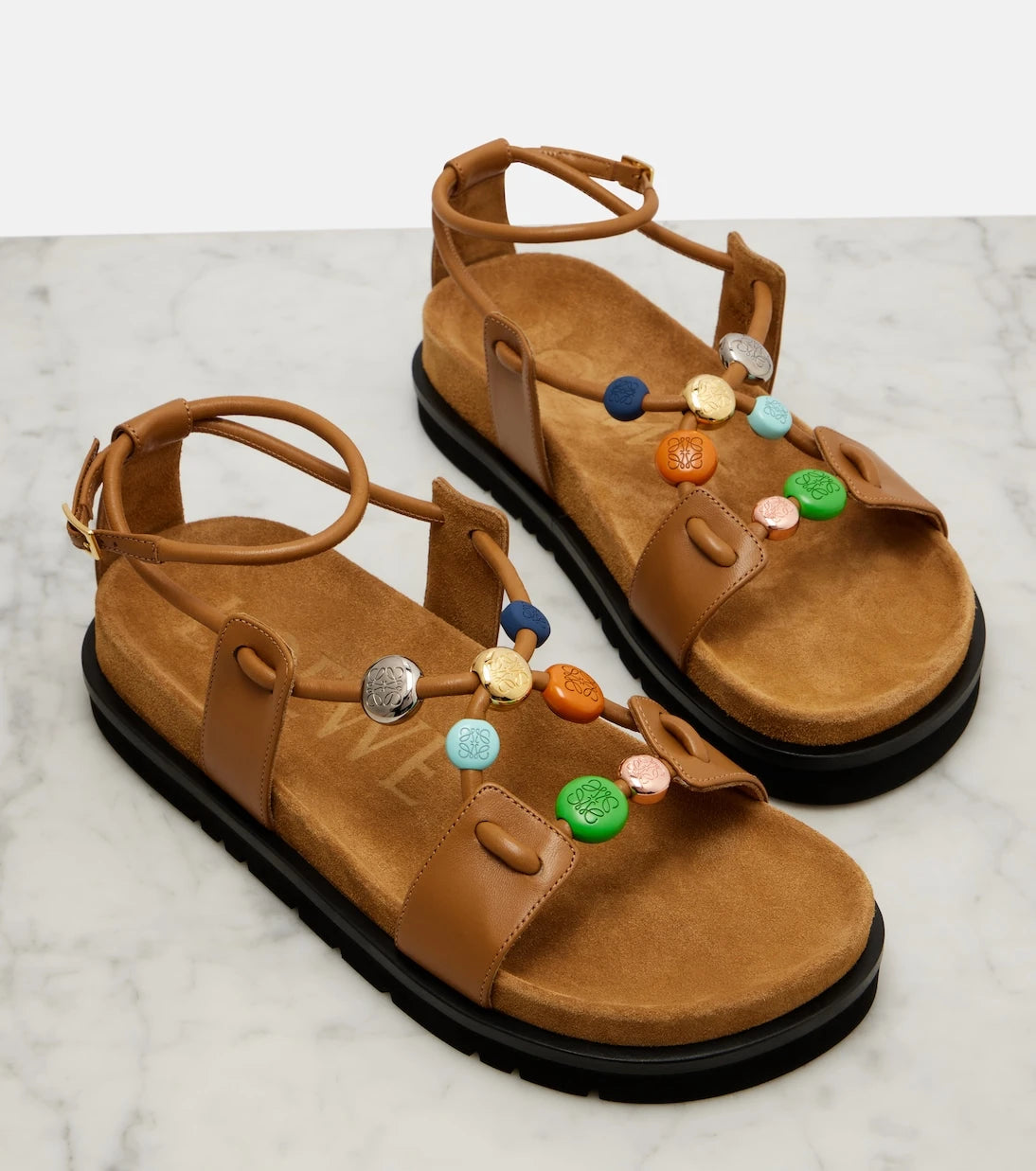 Loewe - Paula's Ibiza Pebble Beads leather sandals