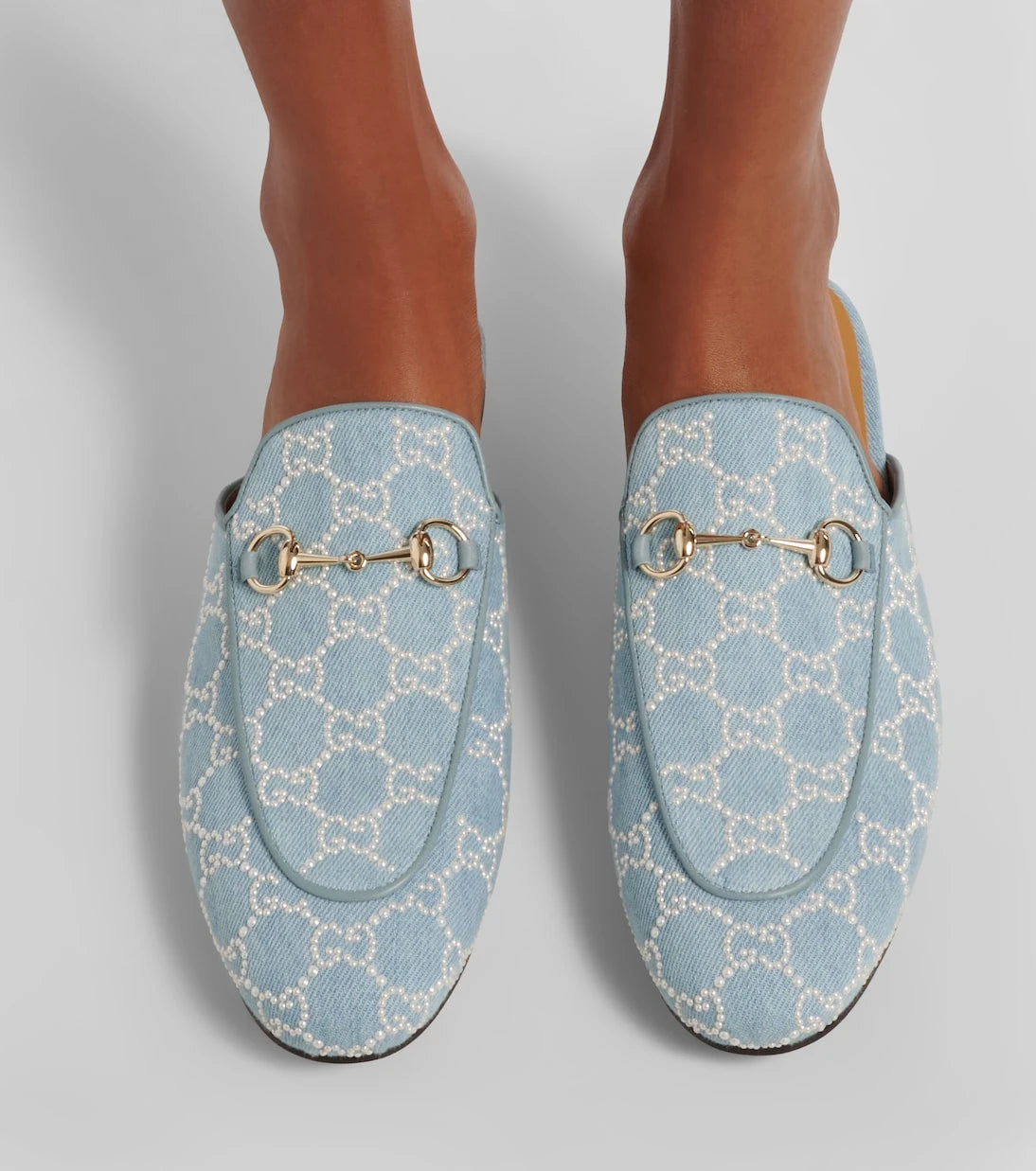 Gucci - Princetown GG embellished mules