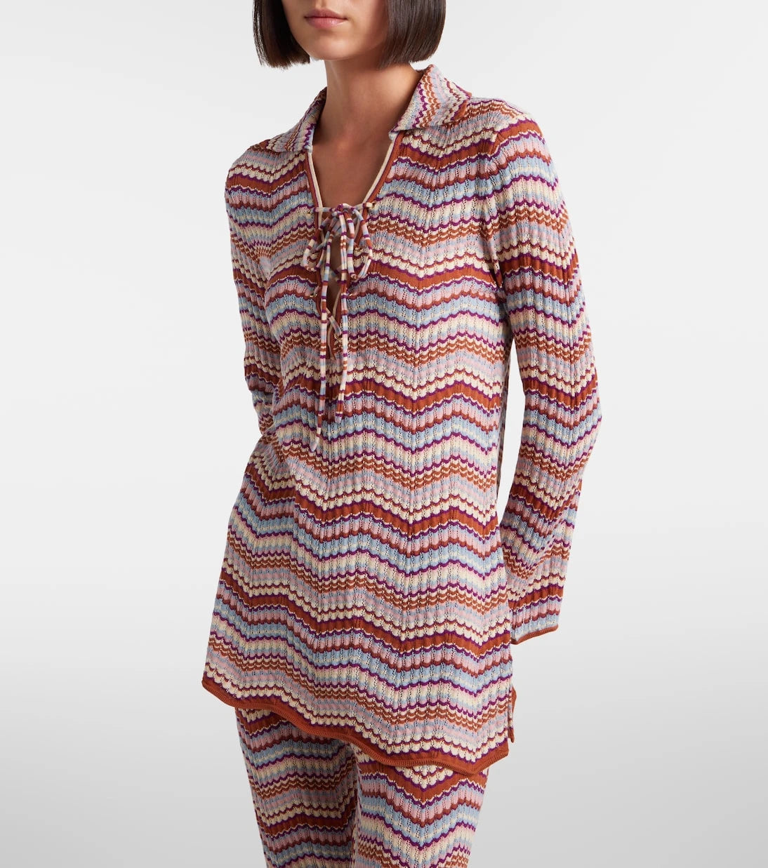 Rixo - Brody chevron cotton top