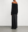 Black Cashmere-Silk Sweater Maxi Dress