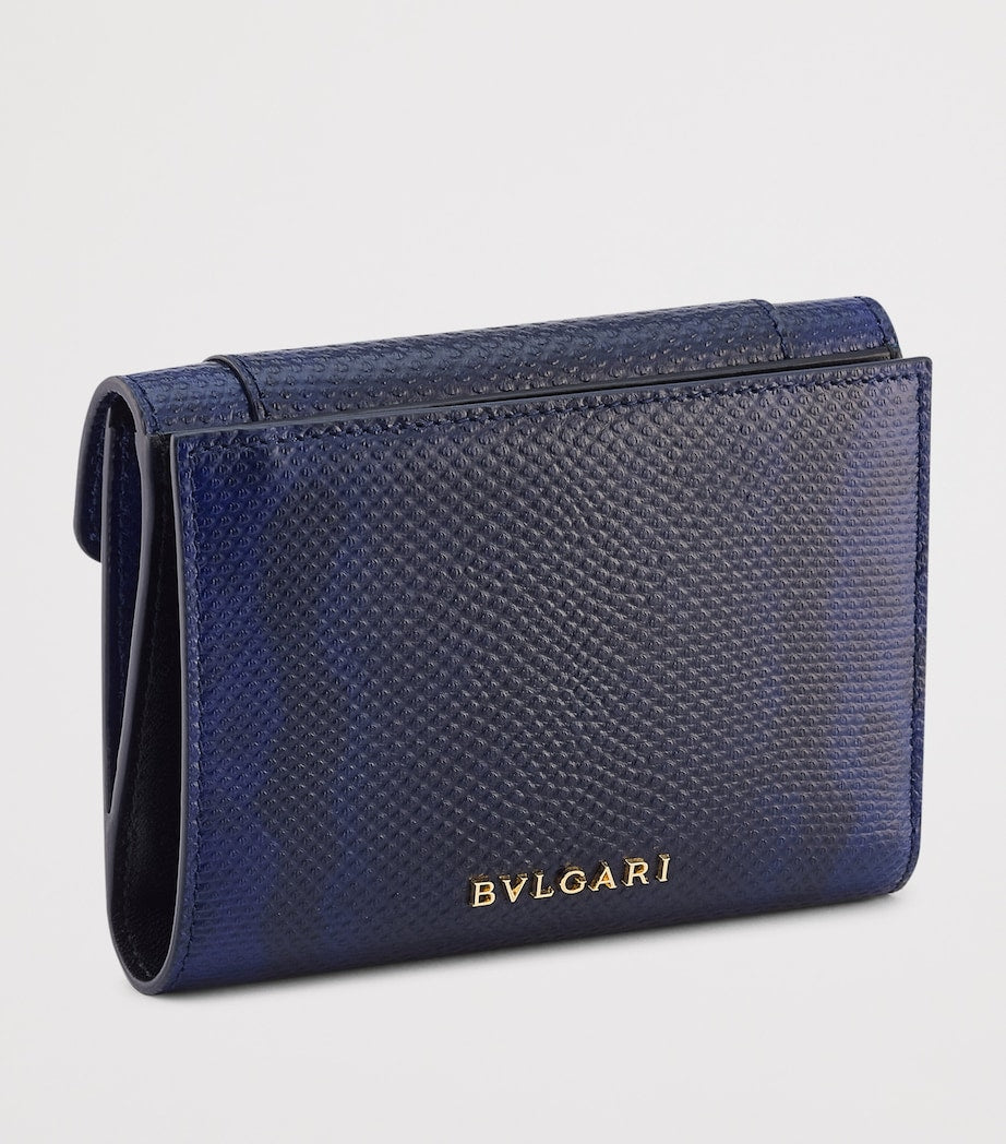 Blue Large Karung Leather Serpenti Forever Wallet