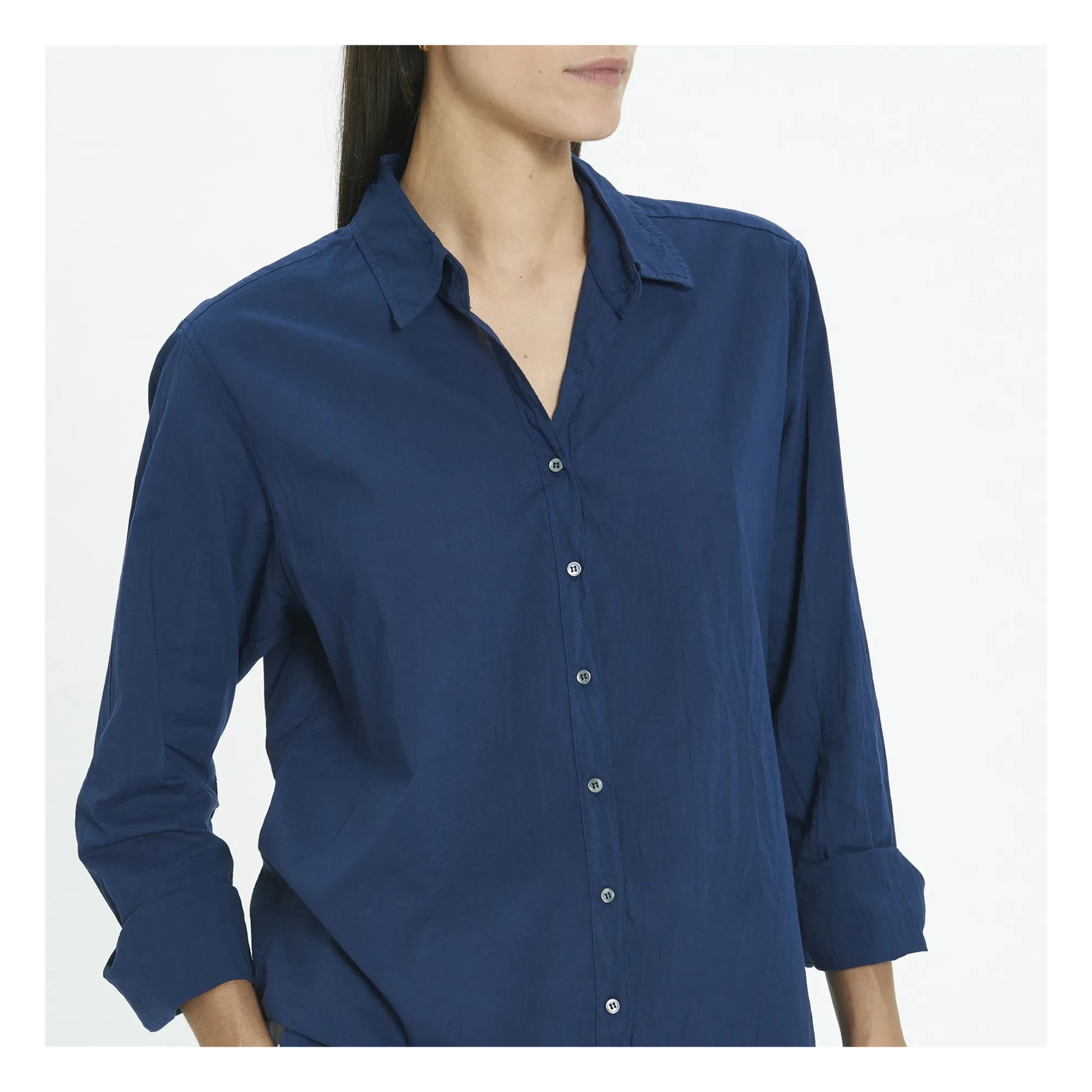 Xirena - Beau Cotton Poplin Shirt | Navy blue