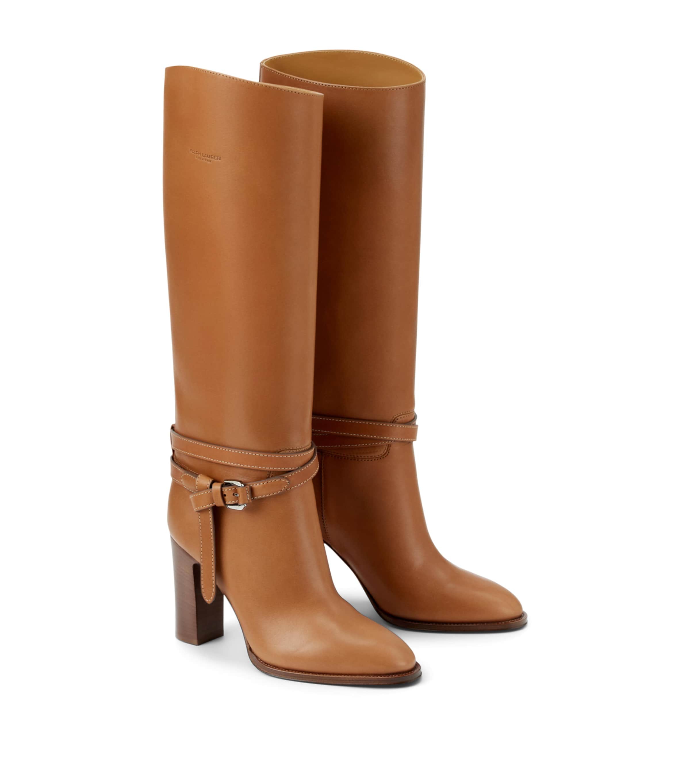 Gold Leather Donnely Knee-High Boots 90