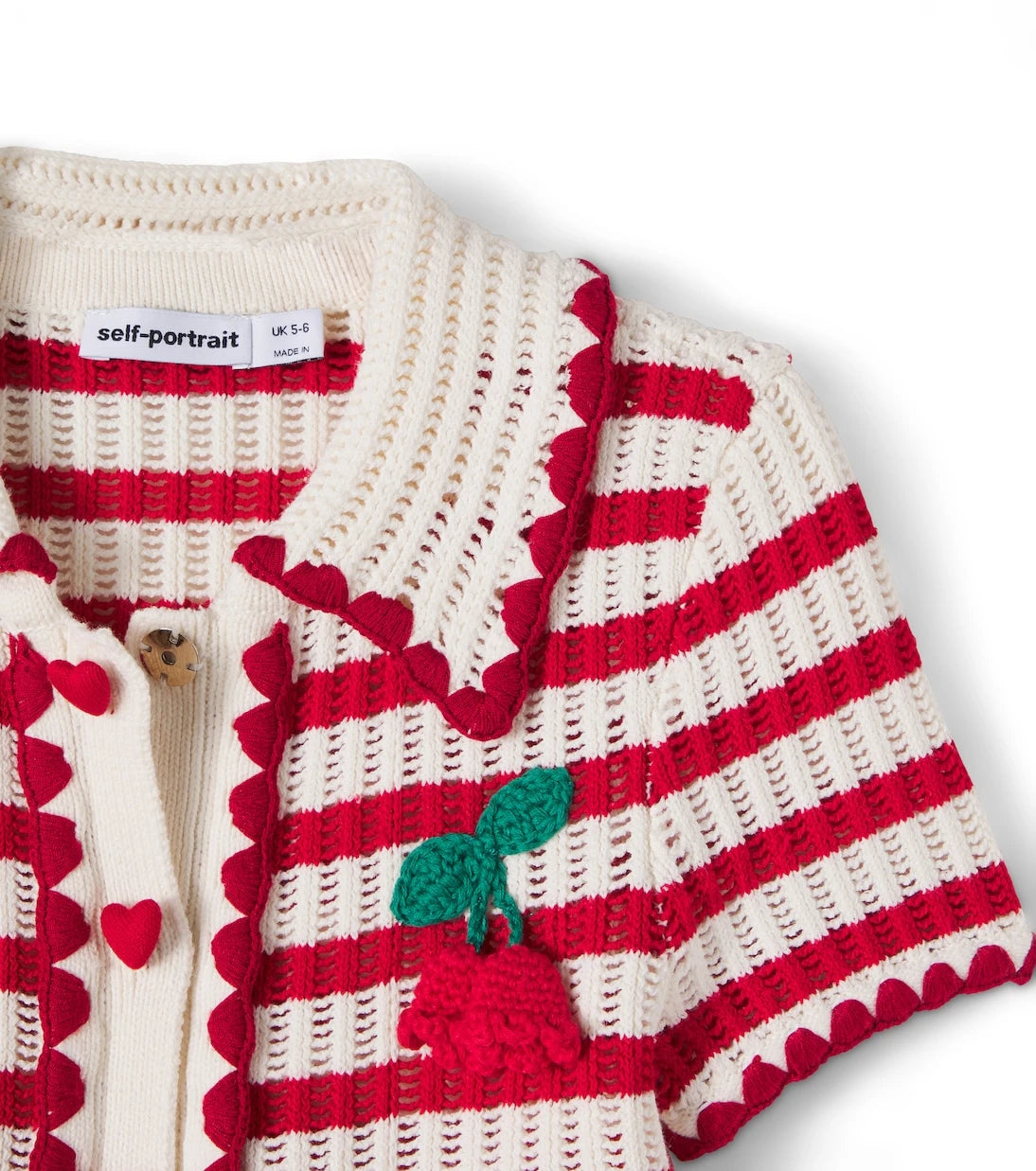 Self-Portrait Kids - Knitted striped top
