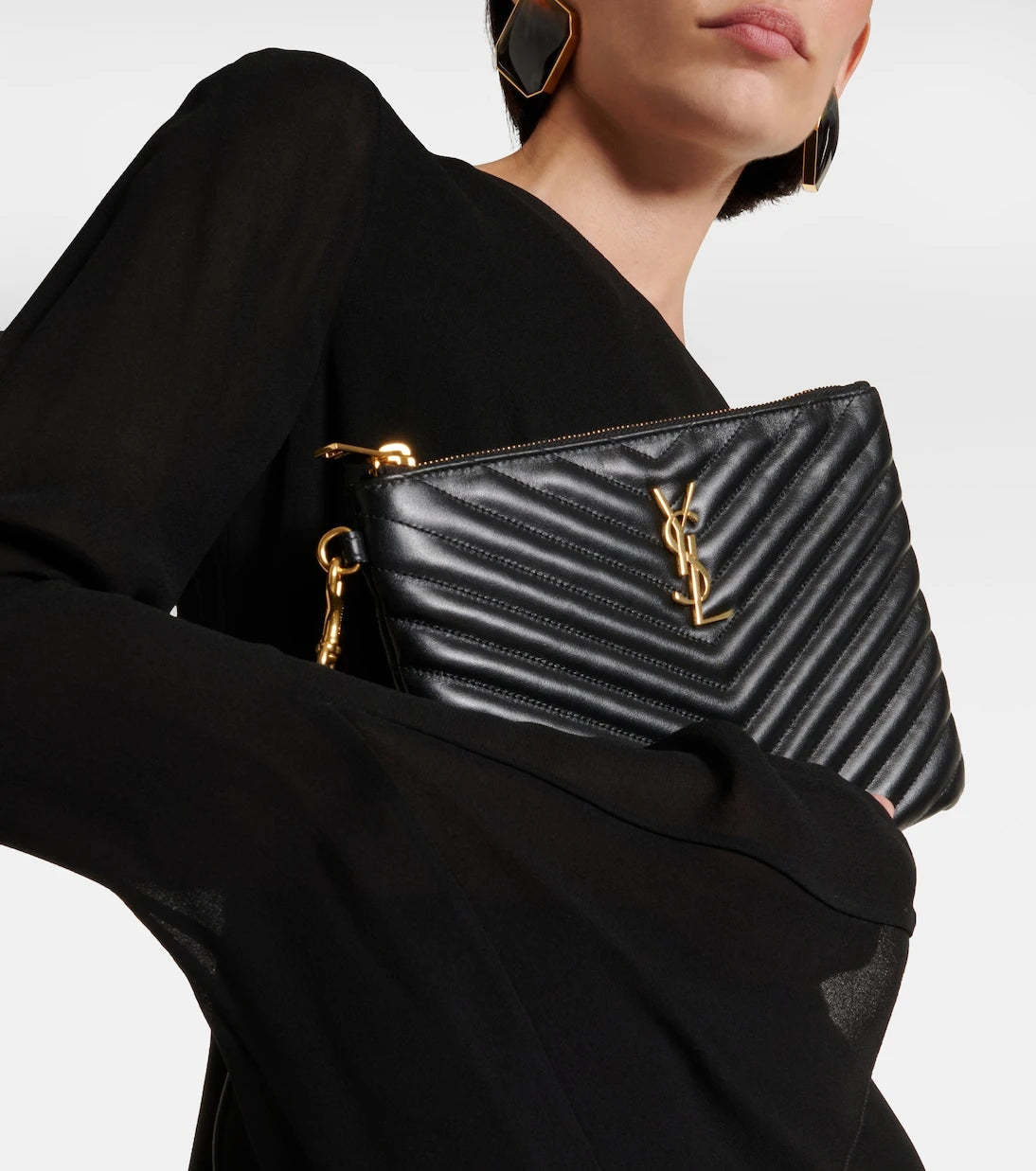 Saint Laurent - Cassandre matelassé leather pouch