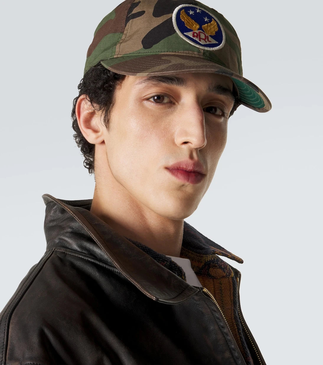 RRL - Logo camouflage cotton baseball cap