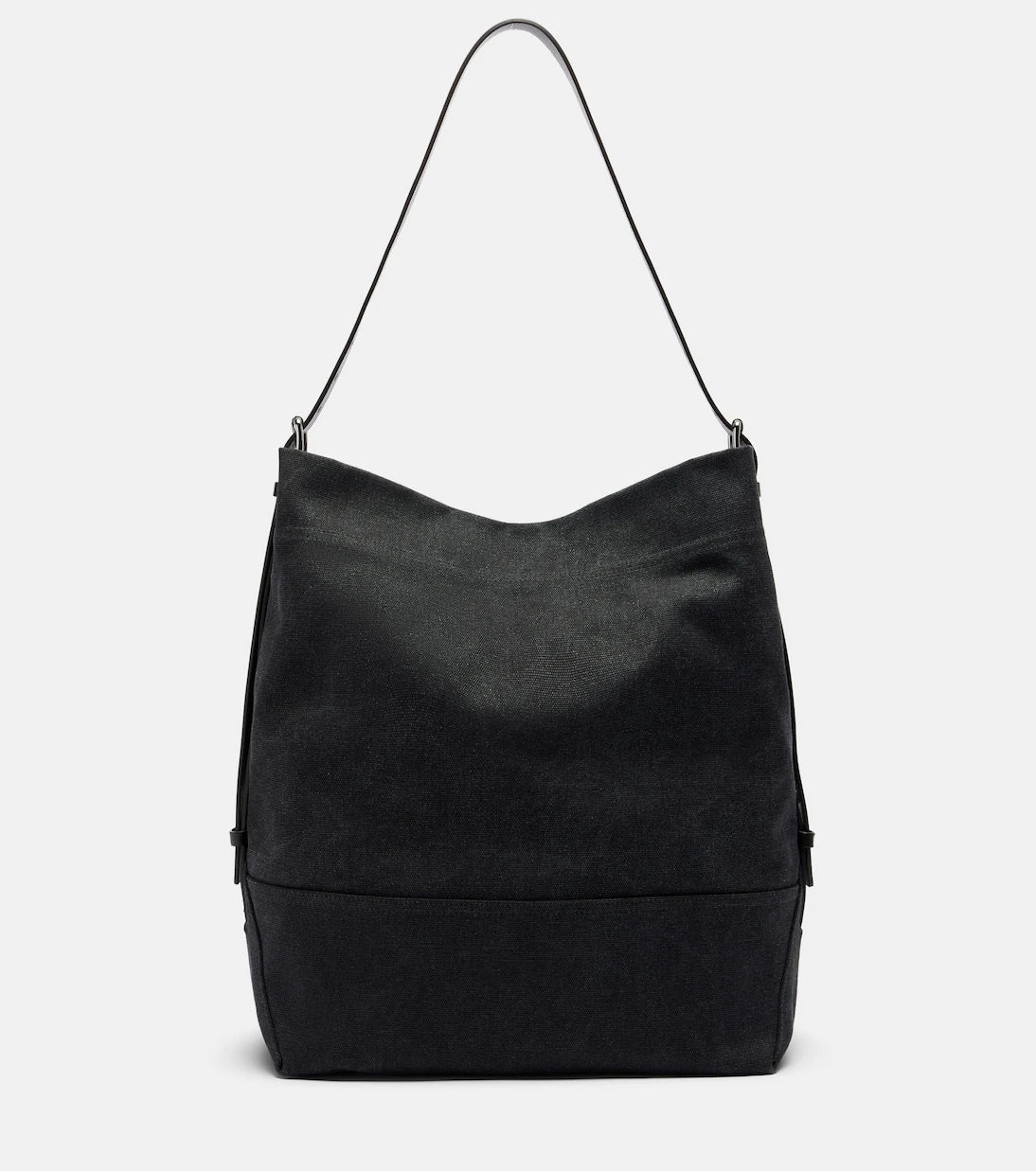Lemaire - Belted leather-trimmed canvas tote bag