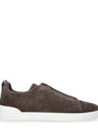 Zegna Suede Triple Stitch Sneakers