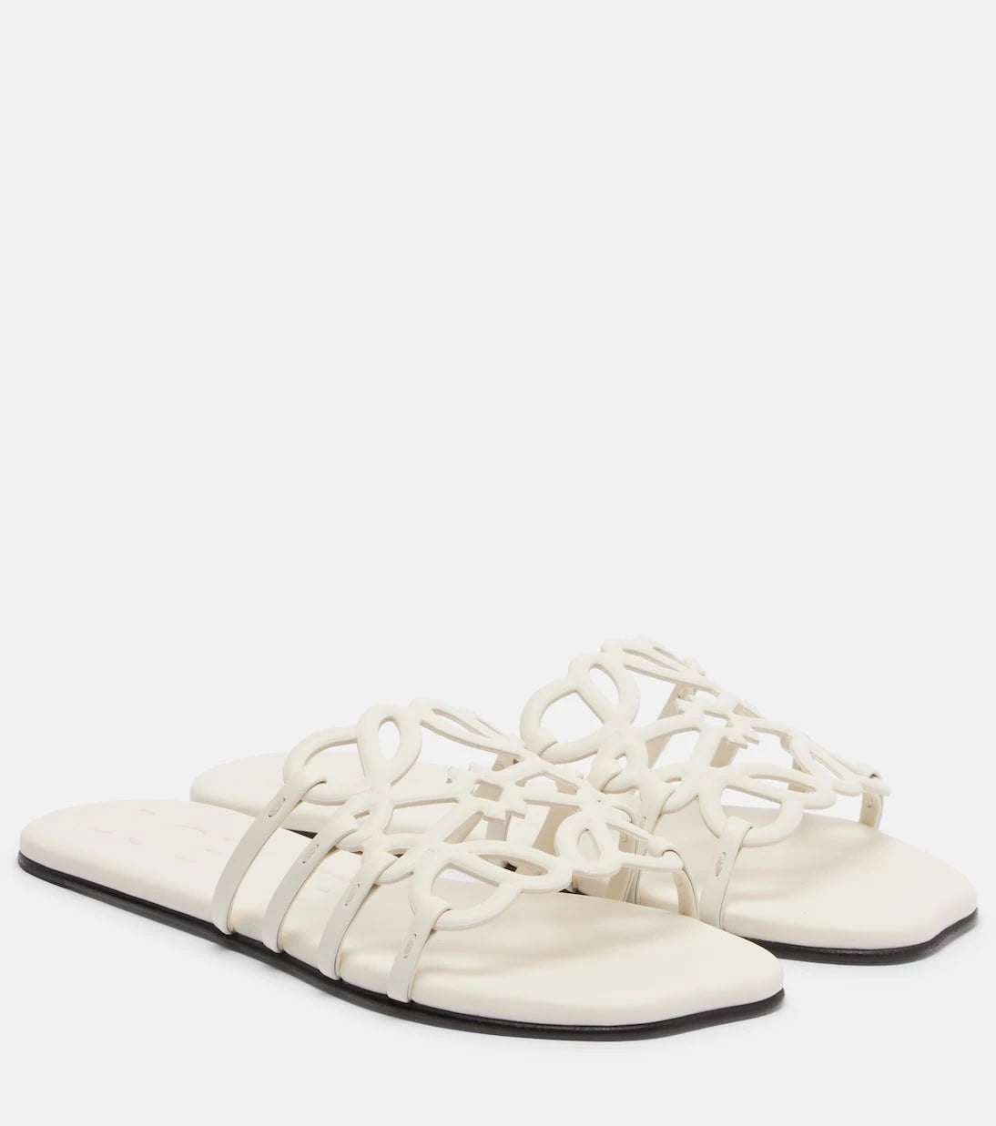 Loewe - Petal Anagram leather slides
