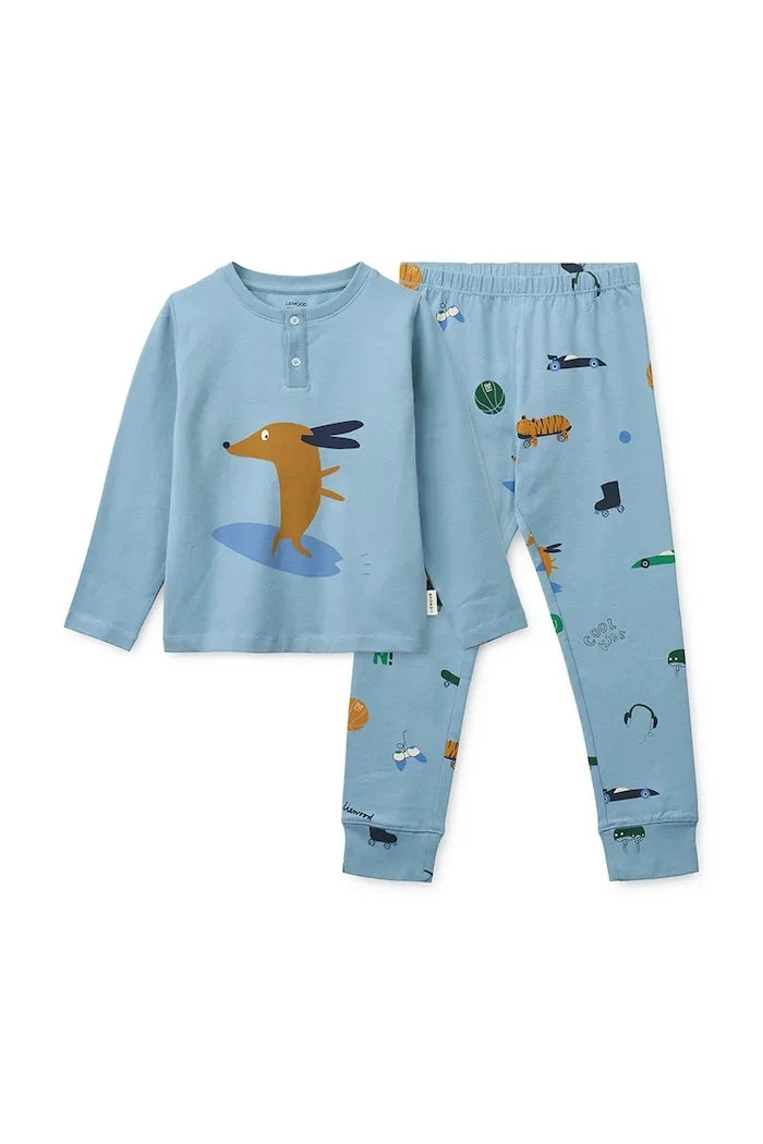 Liewood Wilhelm Desenli Çocuk Pijama Takımı