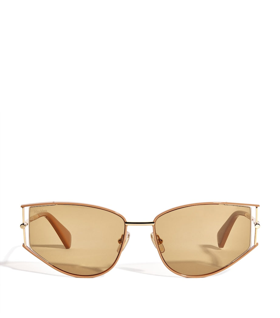 Max Mara Beige Cat-Eye Sunglasses