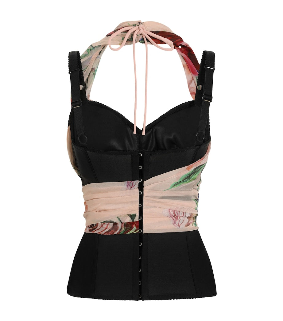 Dolce & Gabbana Multi Floral Print Corset Top
