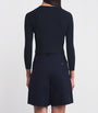 Weekend Max Mara Blue Rib-Knit Cropped Cardigan