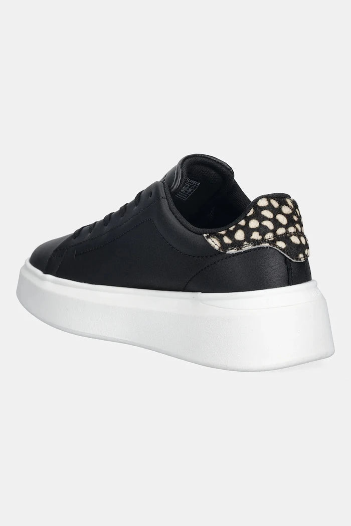 Кожени маратонки Tommy Hilfiger ANIMAL PRINT PLATFORM SNEAKER