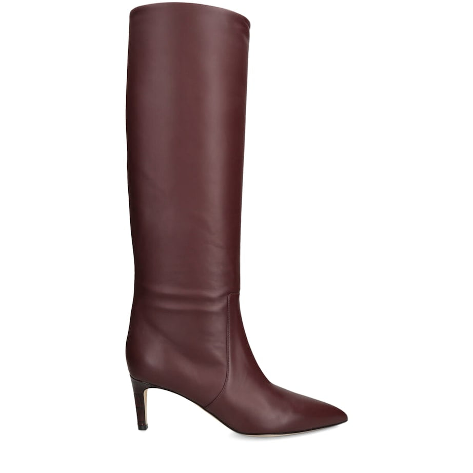 Paris Texas Burgundy Leather Knee-High Stiletto Boots 60