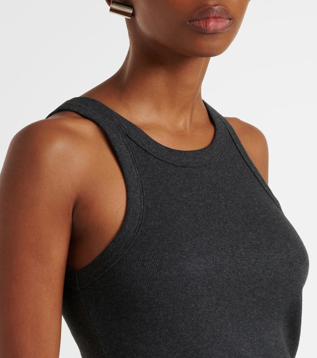 Toteme - Ribbed-knit cotton-blend jersey tank top