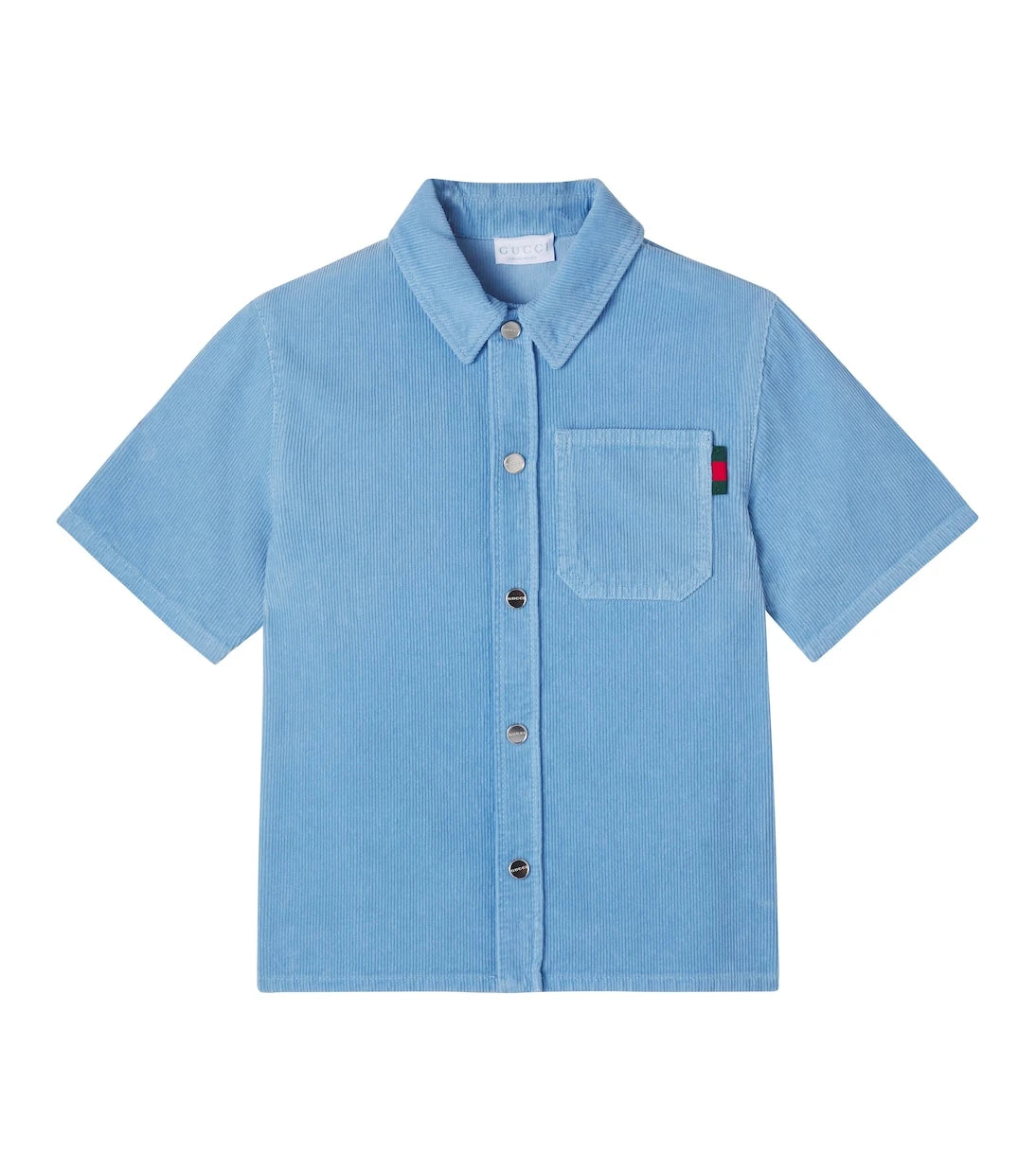 Gucci Kids - Web Stripe cotton corduroy shirt
