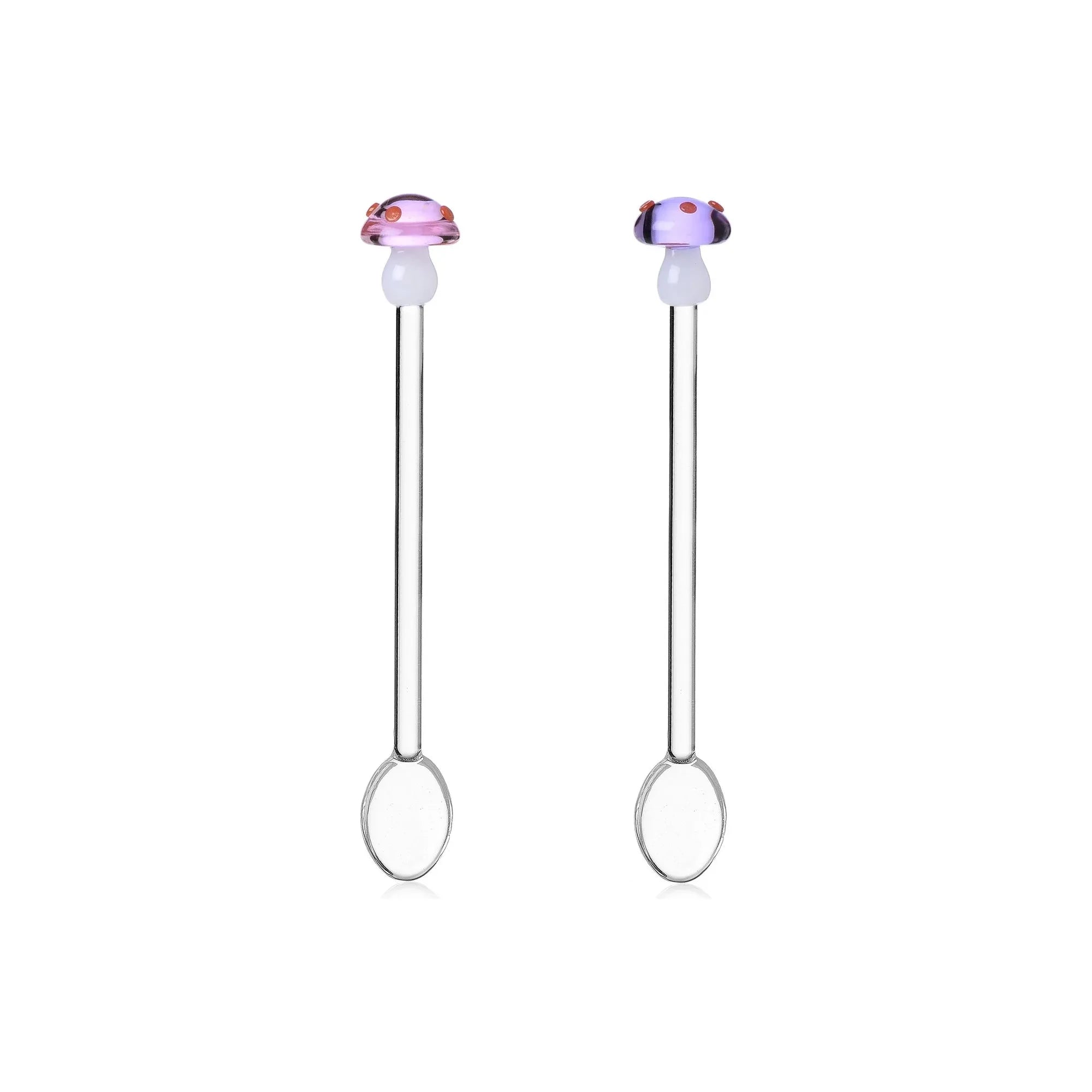 Ichendorf Milano - Glass Mushroom Spoons - Set of 2 | Pink