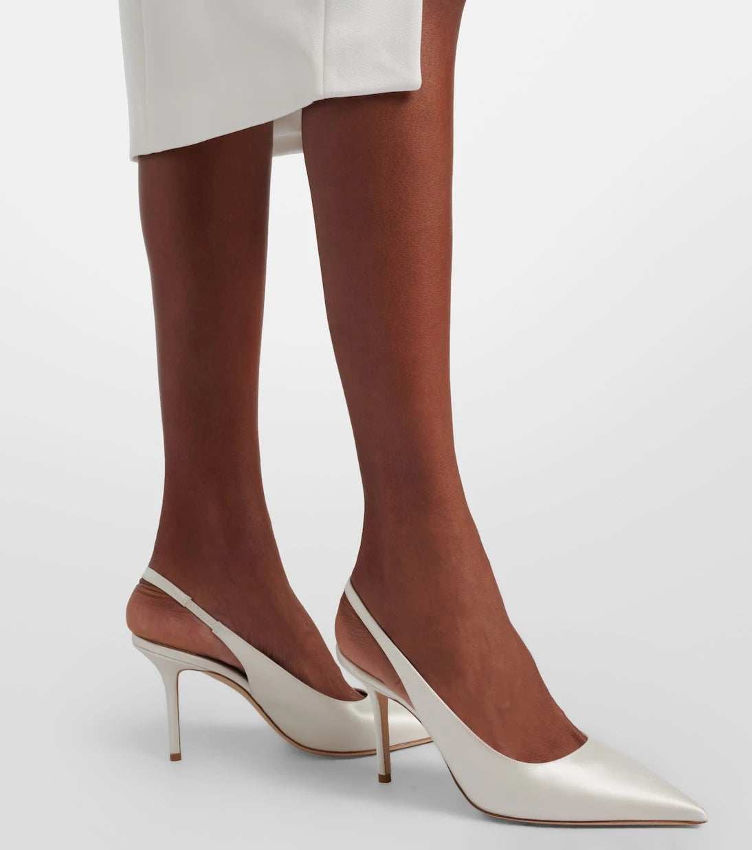 Jimmy Choo - Love satin slingback pumps