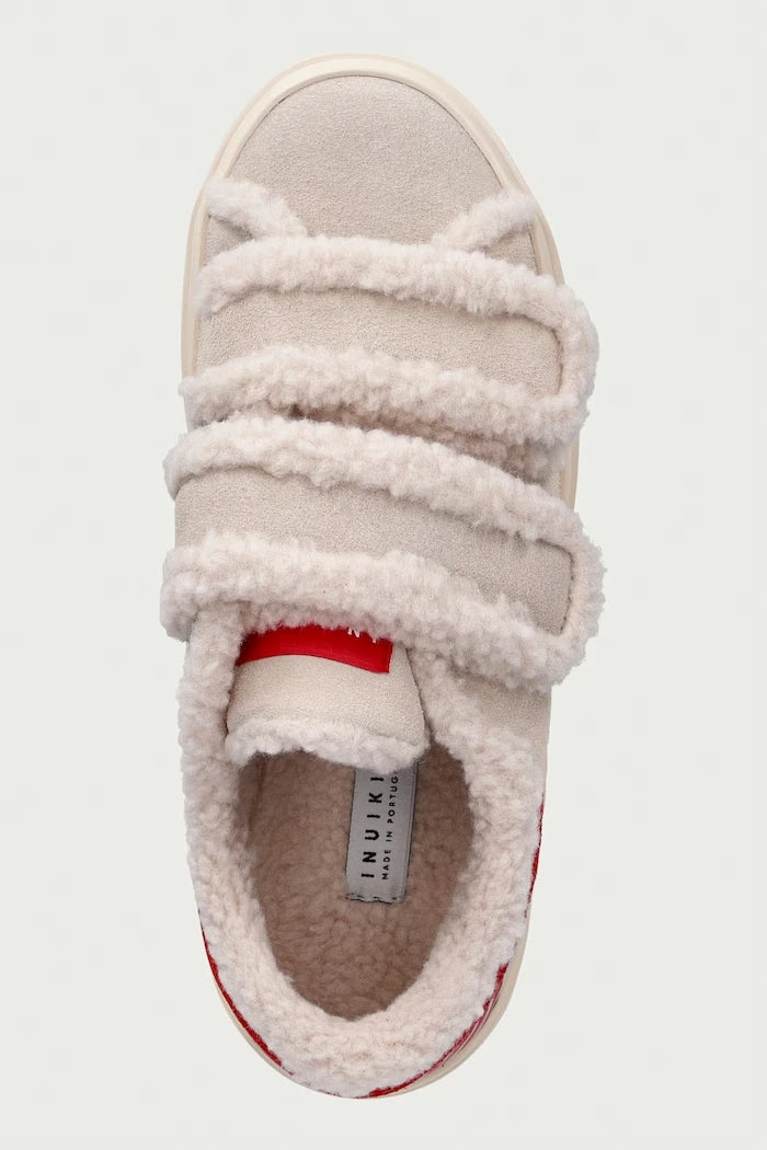 Inuikii Lila Shearling Low Velcro Kadın Süet Sneaker