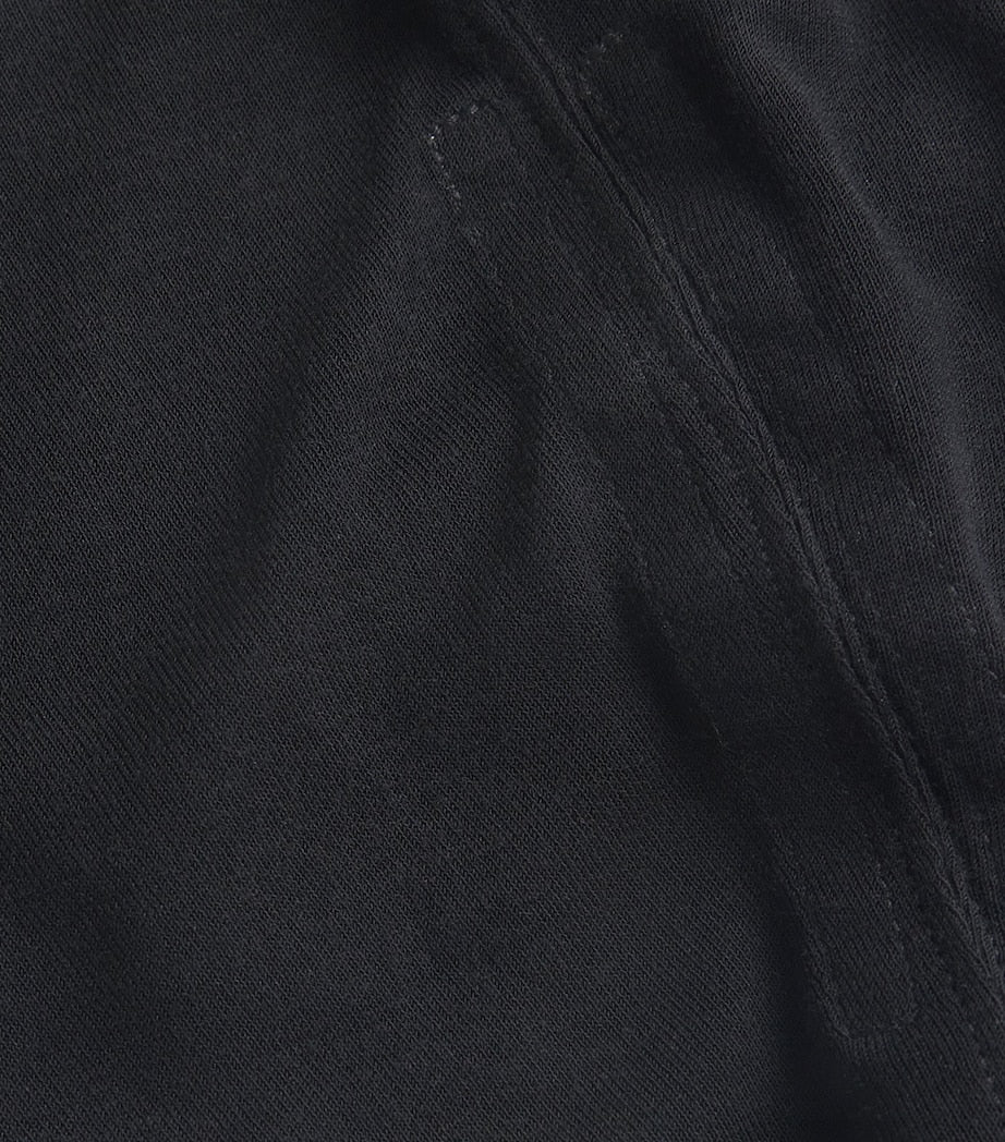 Rick Owens Black One-Shoulder Ziggy Crop Top