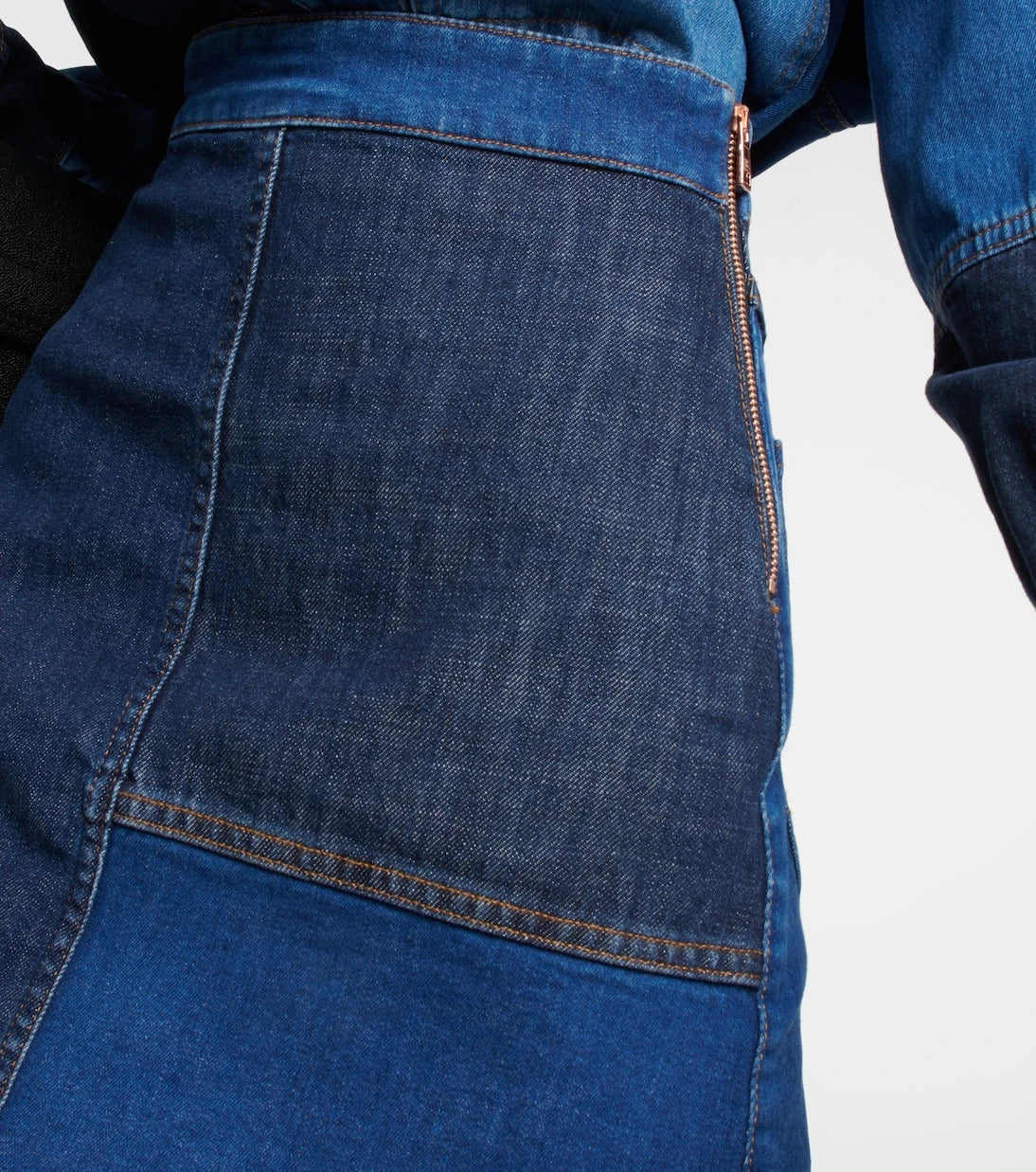 See By Chloé - Patchwork denim miniskirt
