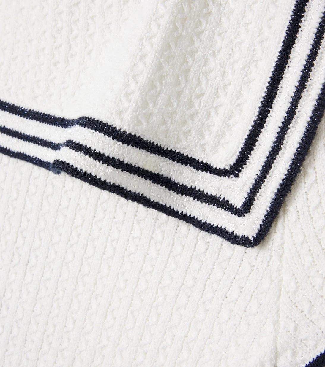 Self-Portrait Kids - Cable-knit cotton-blend dress
