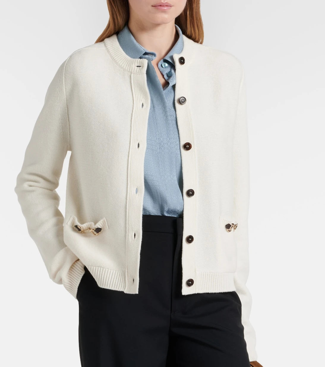 Gucci - Horsebit wool and cashmere cardigan