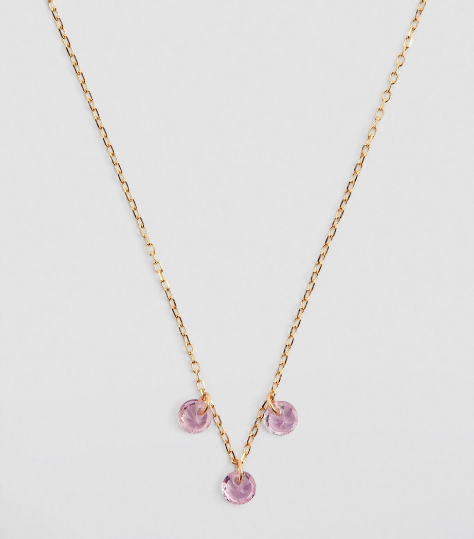 Persée Yellow Gold and Sapphire La Vie en Rose Necklace