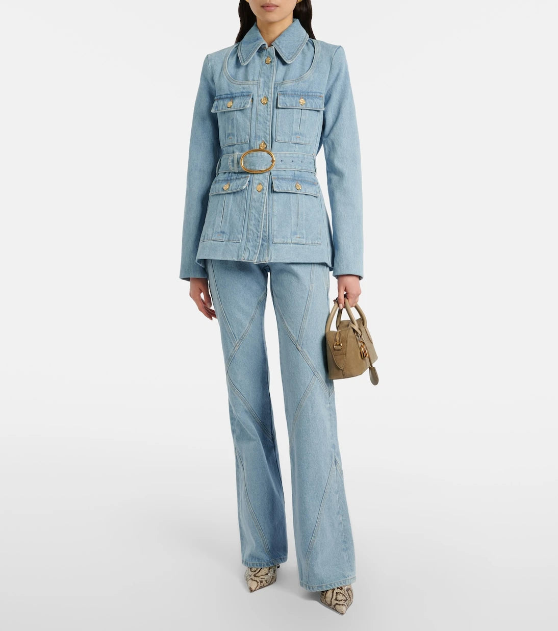 Nina Ricci - جينز واسع من الأسفل