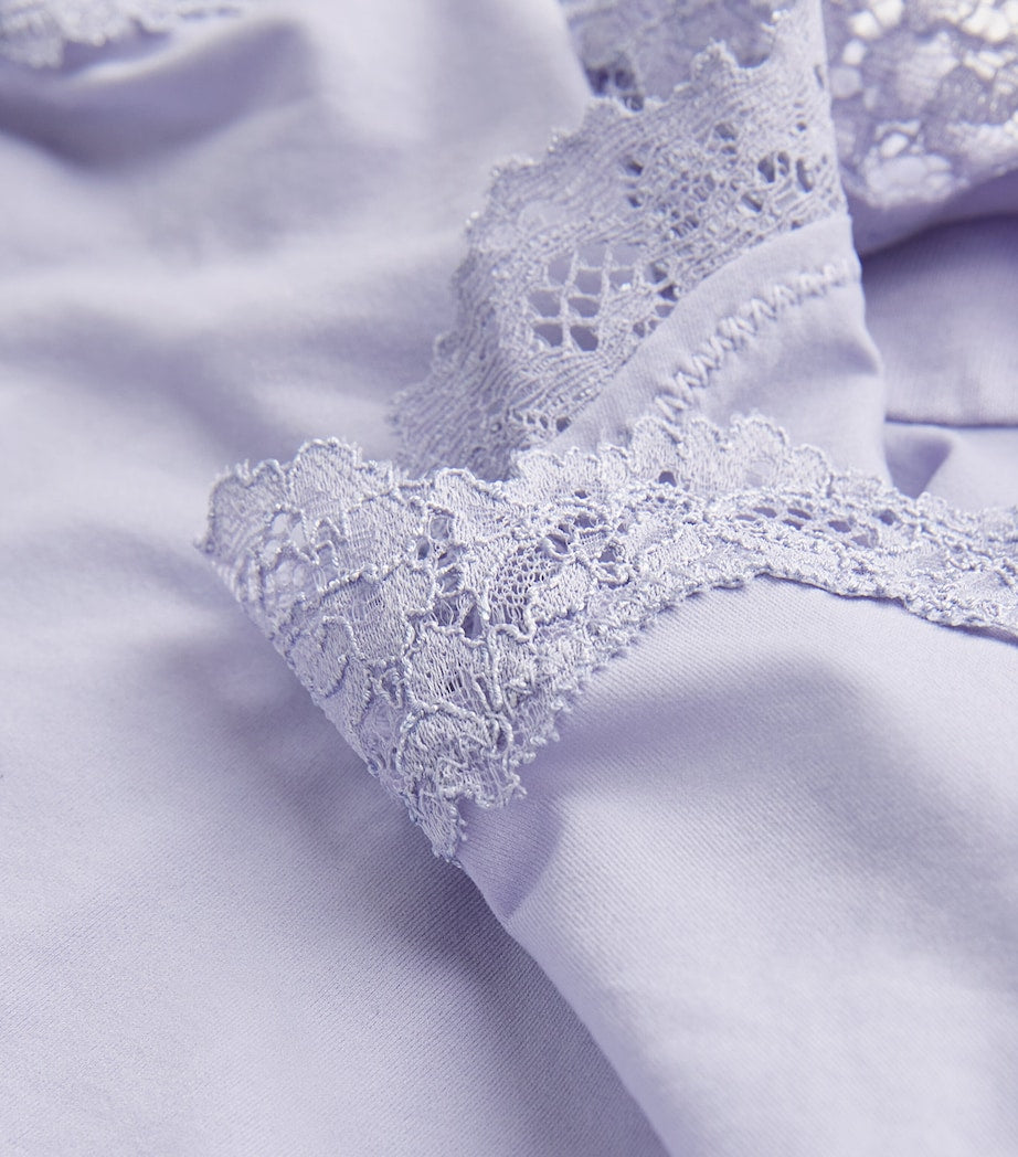 Skims Purple Lace-Trim Fits Everybody Boyshort Briefs