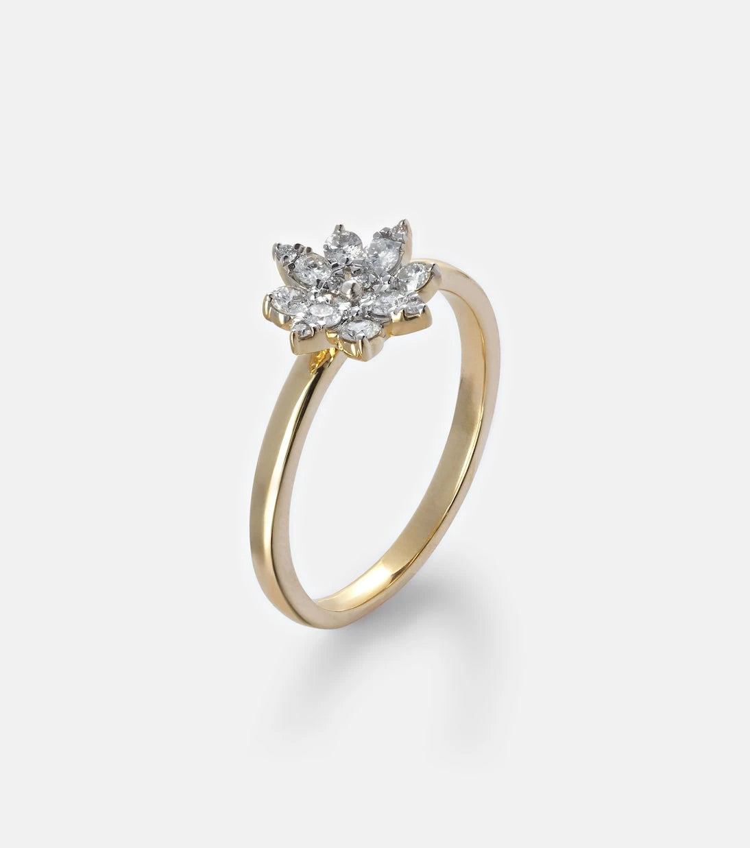 Stone and Strand - Tea Rose 14kt gold ring with diamonds