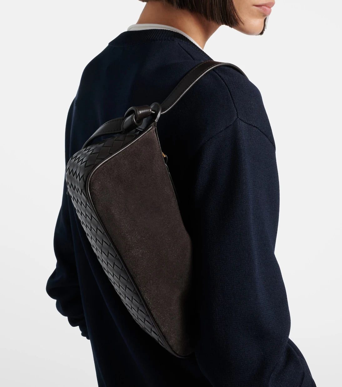 Bottega Veneta - Nodo Small suede shoulder bag