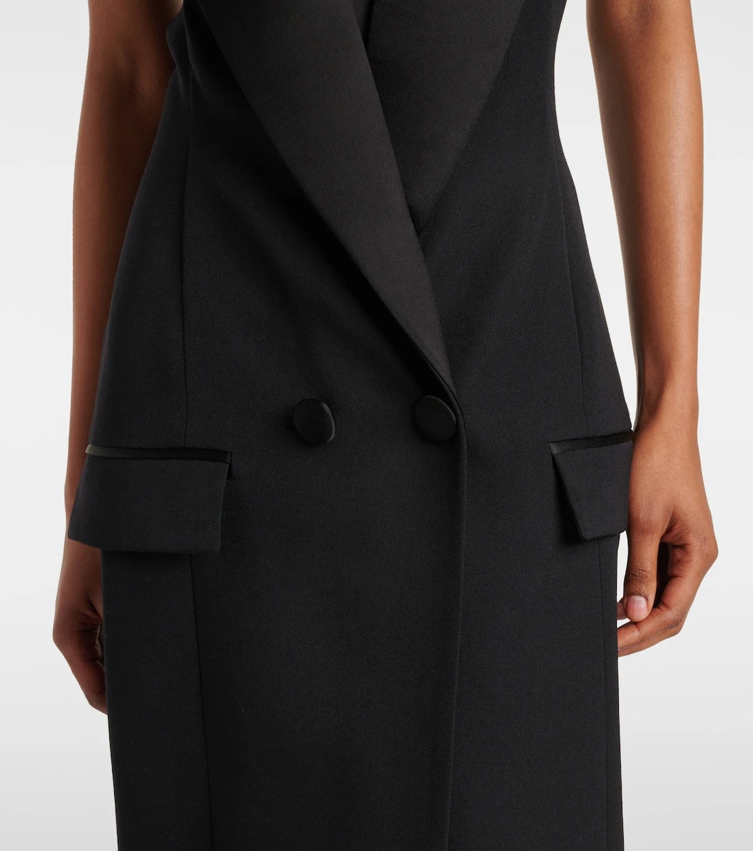 Balmain - Wool grain de poudre gown