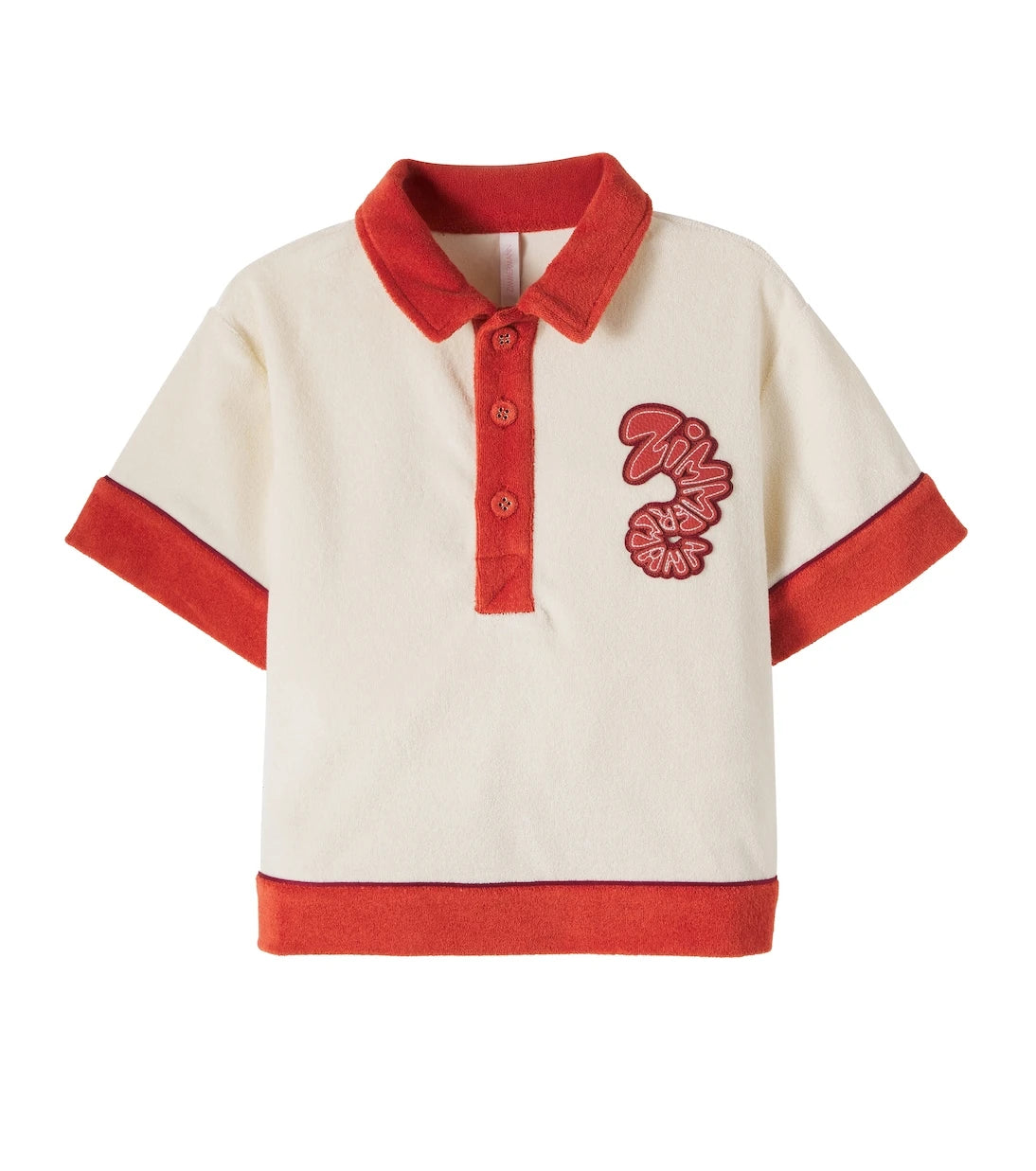 Zimmermann Kids - Logo cotton terry polo shirt