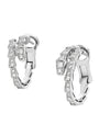 White Gold and Diamond Serpenti Viper Hoop Earrings