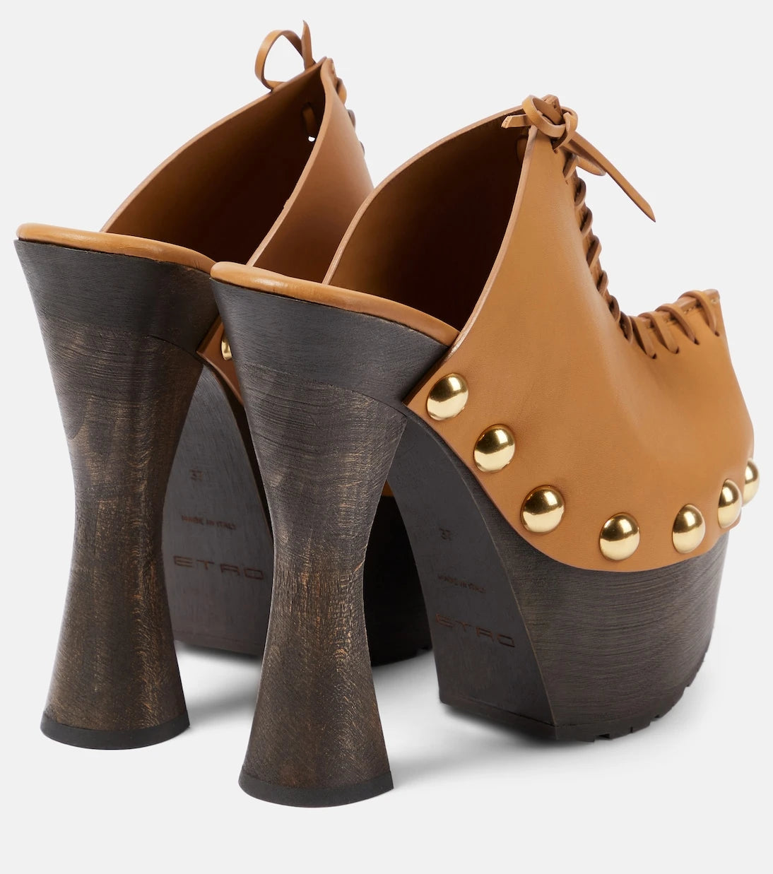 Etro - Plateau 90 leather pumps