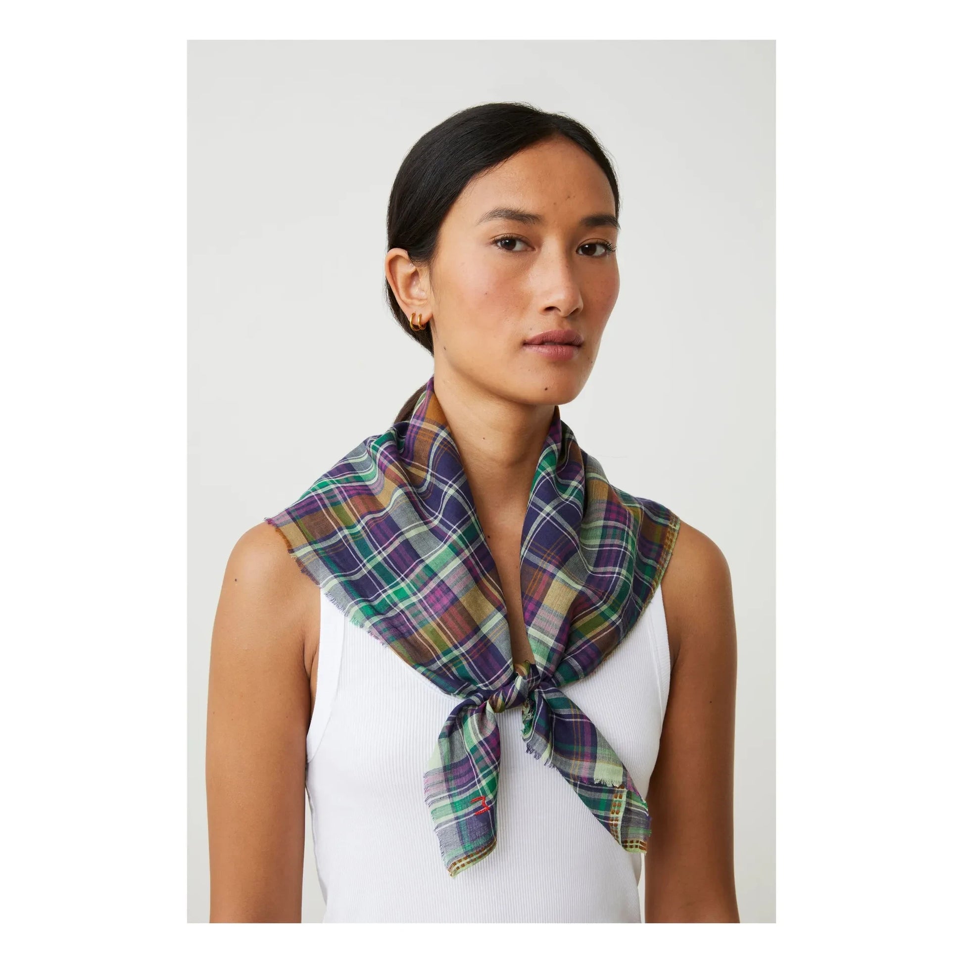 Moismont - Secret Scarf N°817 Cotton | Navy blue