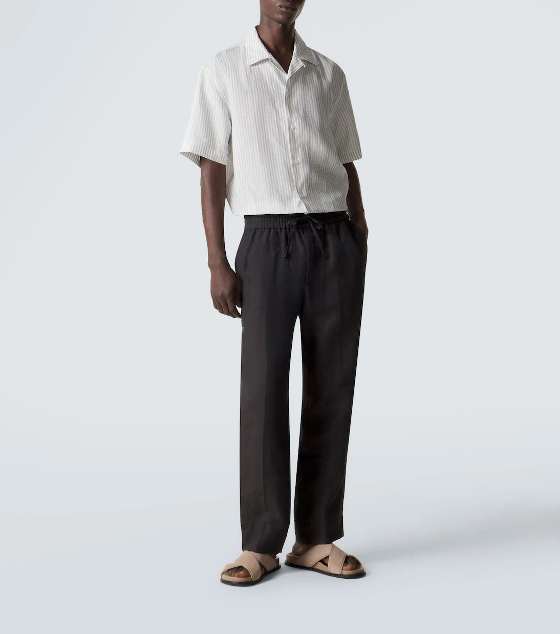 Brioni - Leather-trimmed suede sandals