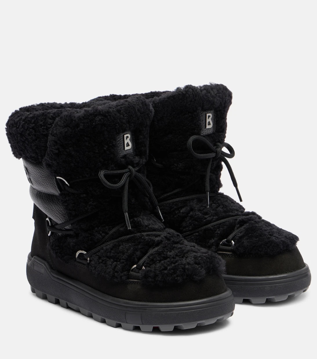 Bogner - Chamonix shearling-trimmed suede snow boots