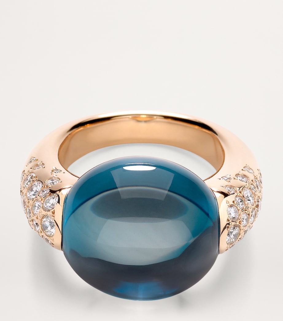 Rose Gold, Diamond and Topaz Iconica Ring