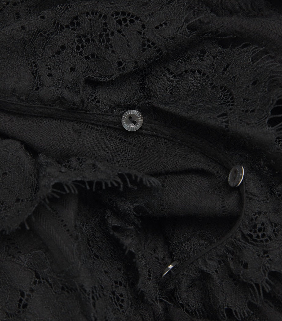 DÔEN Black Cotton Gabriella Midi Dress