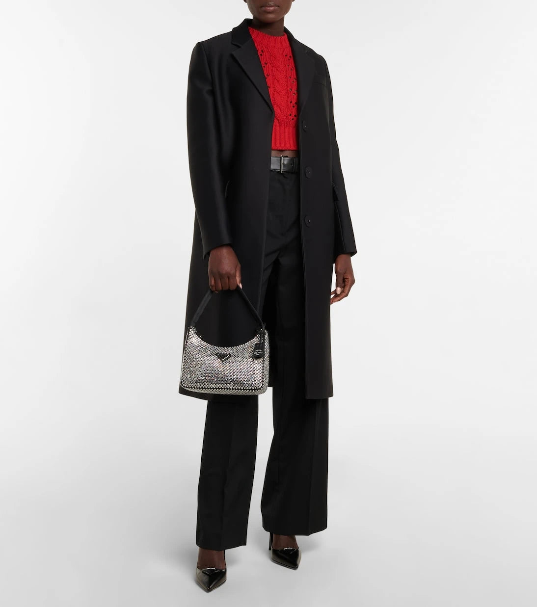 Prada - Embellished satin bag