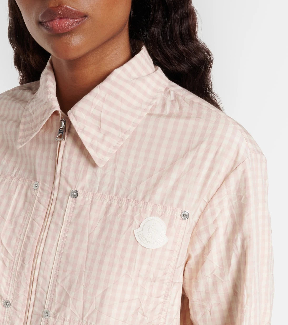 Moncler - Gingham cotton-blend jacket