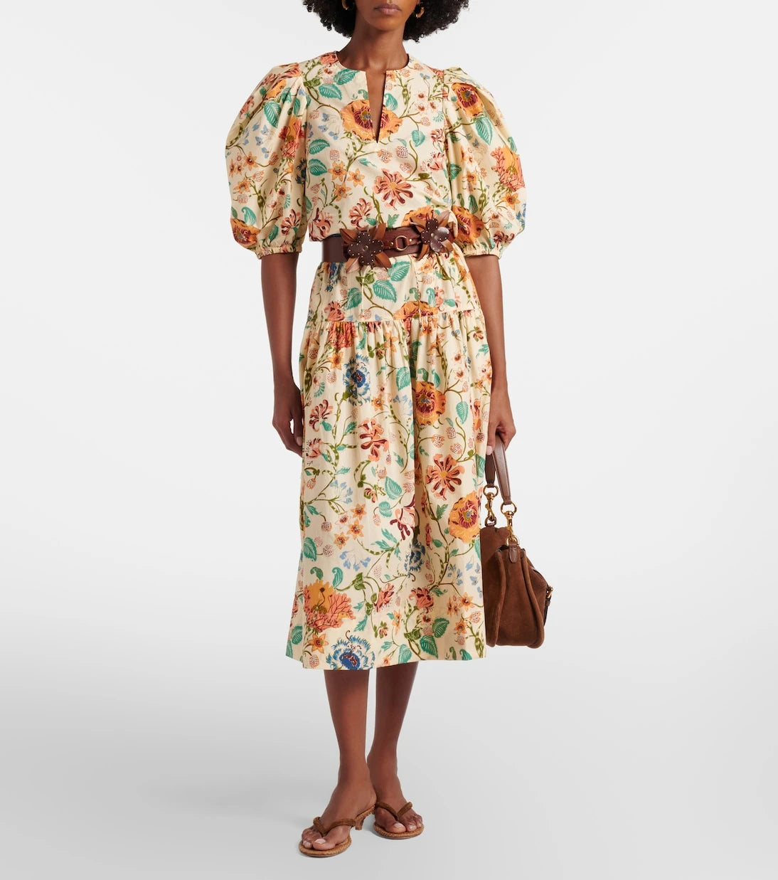 Ulla Johnson - Theodora floral cotton midi skirt